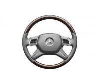 Шкіряне рульове колесо світло-коричневий/сірий для Mercedes W166 Шкіряне рульове колесо світло-коричневий/сірий для Mercedes W166