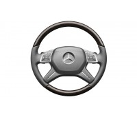 Шкіряне рульове колесо сірий/коричневий для Mercedes W166 Шкіряне рульове колесо сірий/коричневий для Mercedes W166