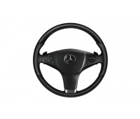 Шкіряне рульове колесо дерево/шкіра чорний для Mercedes A207, C207 Шкіряне рульове колесо дерево/шкіра чорний для Mercedes A207, C207