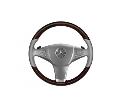 Шкіряне рулевое колесо дерево/шкіра коричневий/сірий для Mercedes A207, C207 Шкіряне рулевое колесо дерево/шкіра коричневий/сірий для Mercedes A207, C207
