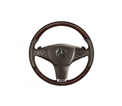 Шкіряне рулевое колесо дерево/шкіра коричневий для Mercedes A207, C207 Шкіряне рулевое колесо дерево/шкіра коричневий для Mercedes A207, C207